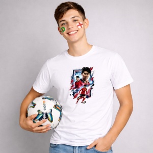 Tricou Lee Kang In South Korea World Cup Fifa 2026 V2, din bumbac 100%, tricou alb, Copii | Dama | Barbat - Img 3