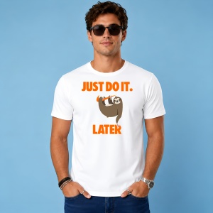 Tricou Lenes Pe Creanga Mai Tarziu Portocaliu Urban Lazy Vibe, din bumbac 100% Copii | Dama | Barbat - Img 2
