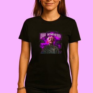 Tricou Lil Peep, muzica RAP, Dama | Barbat | Copii, Culoare Negru - Img 3