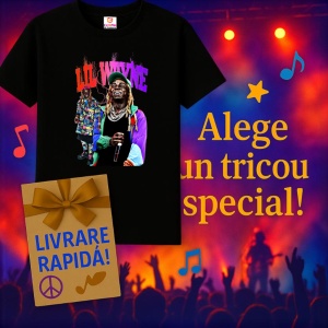 Tricou Lil Wayne v1, muzica METAL, Dama | Barbat | Copii, Culoare Negru - Img 7