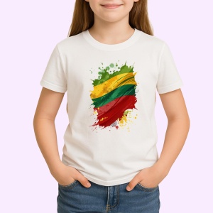 Tricou Lithuania Steag Splash Art, Copii | Dama | Barbat - Img 3