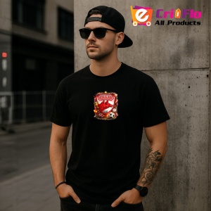 Tricou Logo Dinamo Bucuresti Caini Rosii Fotbal, din bumbac 100%, tricou negru Copii | Dama | Barbat - Img 6
