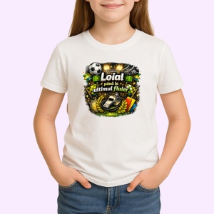 Tricou Loial Pana La Ultimul Fluier Fotbal Minge, din bumbac 100% , tricou alb pentru Copii | Dama | Barbat - Img 2