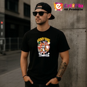Tricou Looney Tunes personaje clasice Bugs Bunny Daffy Duck si altii, Copii | Dama | Barbat , tricou negru - Img 11