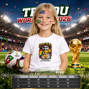 Tricou Luis Diaz Colombia World Cup Fifa 2026, din bumbac 100%, tricou alb, Copii | Dama | Barbat - Img 4