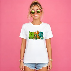 Tricou Lumea Dinozaurilor Jungla Verde Litere Urban Adventure, din bumbac 100% Copii | Dama | Barbat - Img 3