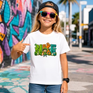 Tricou Lumea Dinozaurilor Jungla Verde Litere Urban Adventure, din bumbac 100% Copii | Dama | Barbat - Img 4