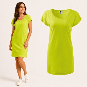Tricou Lung Tip Rochie Damă Malfini Love 123, Roz, 95% Vâscoză, Croială Lejeră, Guler Tip Barcă, XS–2XL - Img 25