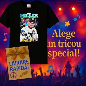 Tricou Mac Miller - Tricou alb, fundal colorat, muzica Not Applicable, Dama | Barbat | Copii, Culoare Negru - Img 11
