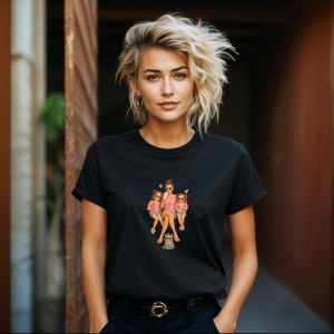 Tricou Mamica fericita Negru, Copii | Dama | Barbat - Img 10