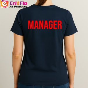 Tricou MANAGER, Personalizat | Unisex Dama si Barbat, Albastru Inchis - Img 3