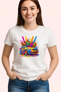 Tricou Masina sport acoperita cu vopsea graffiti Copii | Dama | Barbat
