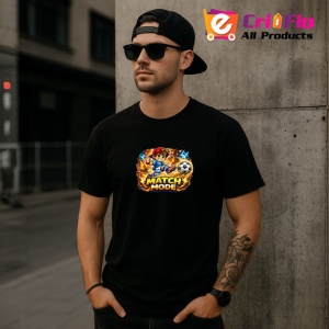 Tricou Match Mode Copil Fotbalist Minge V1, din bumbac 100%, tricou negru Copii | Dama | Barbat - Img 6