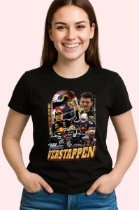 Tricou Max Verstappen Colaj Cu Echipa Red Bull Formula 1, Copii | Dama | Barbat - Img 3