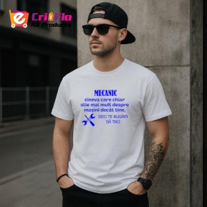 Tricou mecanic cineva care chiar stie despre masini decat tine mesaj comic, Copii | Dama | Barbat