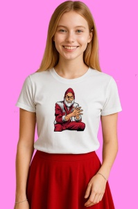 Tricou Meditation Santa, din bumbac 100% Copii | Dama | Barbat - Img 3