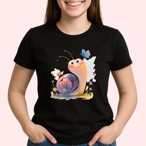 Tricou Melc colorat Negru, Copii | Dama | Barbat - Img 3