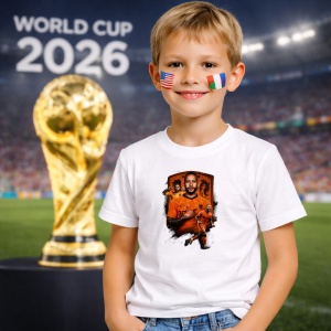 Tricou Memphis Depay Netherlands World Cup Fifa 2026 V9, din bumbac 100%, tricou alb, Copii | Dama | Barbat - Img 5
