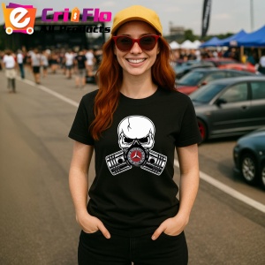 Tricou Mercedes Skull Pistons | Unisex Dama si Barbat - Img 3