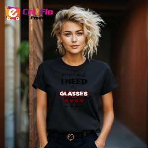 Tricou Mesaj Amuzant Pahare Vin Vedere Ochelari, din bumbac 100%, tricou negru Dama | Barbat - Img 4