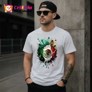 Tricou Mexico Steag Splash Art, Copii | Dama | Barbat - Img 4