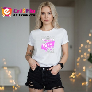 Tricou Mi Au Trebuit 16 Ani Bine, din bumbac 100%, tricou alb, Dama | Barbat - Img 5