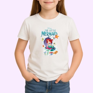 Tricou Mica Sirena povestea printesei Ariel din adancurile oceanului, Copii | Dama | Barbat - Img 3