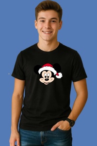 Tricou Mickey Cu Caciula Rosie, din bumbac 100% Copii | Dama | Barbat - Img 2