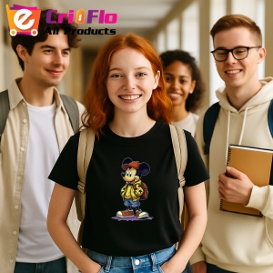 Tricou Mickey streetwear cu hanorac si rucsac rosu Copii | Dama | Barbat Barbat - Img 23