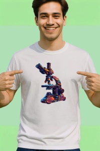 Tricou Microscop modern colorat in nuante inchise Copii | Dama | Barbat - Img 2