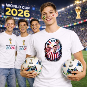 Tricou Miguel Almiron Paraguay World Cup Fifa 2026 V3, din bumbac 100%, tricou alb, Copii | Dama | Barbat - Img 7