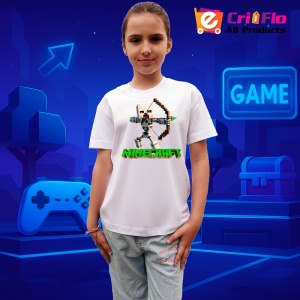 Tricou Minecraft Arcas Blond Tricou Alb Copii | Dama | Barbat - Img 2