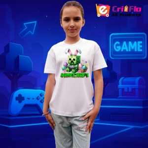 Tricou Minecraft Creeper Paste Tricou Alb Copii | Dama | Barbat - Img 2