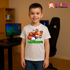 Tricou Minecraft Vulpe Adormita Tricou Alb Copii | Dama | Barbat - Img 8