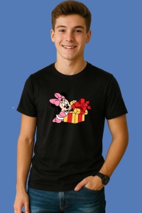 Tricou Minnie Cu Cadou Mare, din bumbac 100% Copii | Dama | Barbat - Img 2