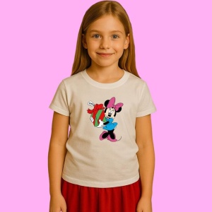 Tricou Minnie Cutie Cadou Mare, din bumbac 100%, tricou alb, Copii | Dama | Barbat - Img 2