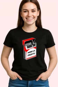 Tricou mori ca prostu design glumet cutie pastile, Copii | Dama | Barbat , tricou negru - Img 2