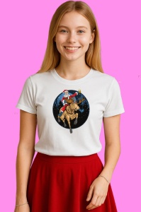Tricou Mos Craciun Cu Bere, din bumbac 100% Copii | Dama | Barbat