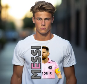 Tricou motivational personalizat barbat Lionel Messi Inter Miami