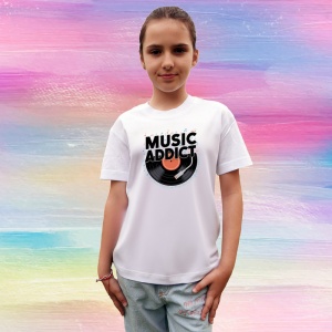 Tricou Music Addict Disc Vinil Text, Copii | Dama | Barbat - Img 8