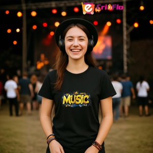 Tricou Music Graffiti Modern, Copii | Dama | Barbat, culoare negru - Img 10