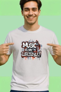 Tricou Music Is My Lifestyle Tip Graffiti, Copii | Dama | Barbat - Img 2