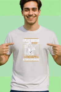 Tricou Music Is Therapy Desen Creion, Copii | Dama | Barbat - Img 2