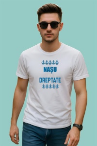 Tricou Nasu Are Dreptate Traditional, din bumbac 100%, tricou alb, Dama | Barbat