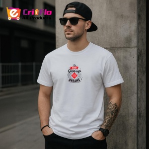 Tricou Never Give Up On Your Dreams Design V2, din bumbac 100% , tricou alb pentru Copii | Dama | Barbat - Img 9