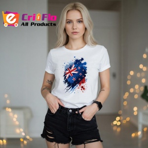 Tricou New Zealand Steag Splash Art, Copii | Dama | Barbat
