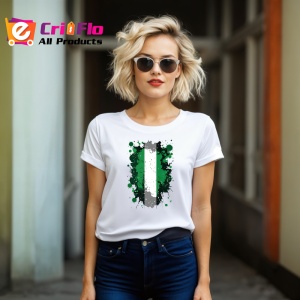 Tricou Nigeria Steag Splash Art, Copii | Dama | Barbat