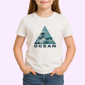 Tricou Ocean Val Poligon Triunghi, Copii | Dama | Barbat - Img 2