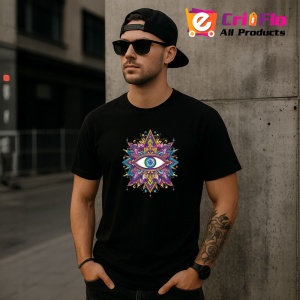 Tricou Ochi mandala stea sacra ornamentata, Copii | Dama | Barbat , tricou negru - Img 11