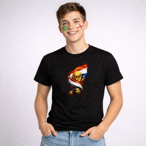 Tricou Olanda World Cup Fifa 2026, din bumbac 100%, tricou negru, Copii | Dama | Barbat